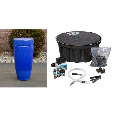 Closed Top FNT3086 Ceramic Vase Complete Fountain Kit Vase Fountain Blue Thumb